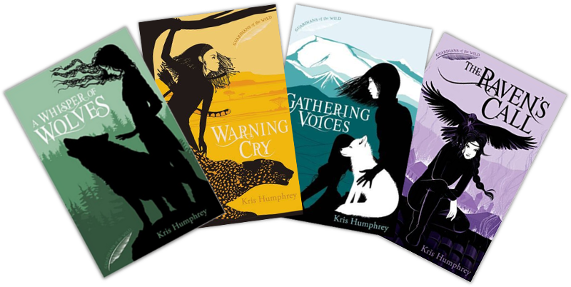 The covers of the first three books from The Guardians of the Wild series